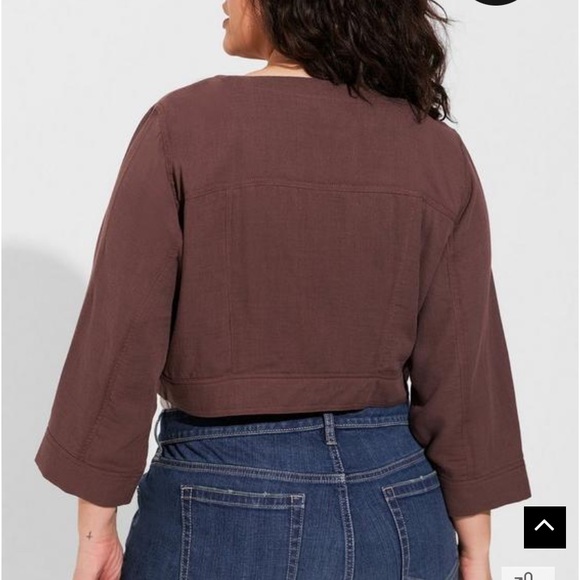 Torrid Jacket Double Gauze Cropped Collarless Size 0 - Picture 5 of 5